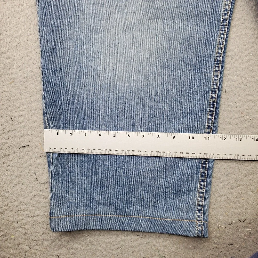 Levi's 550‎ Jeans Mens 50x30 Blue Denim Regular Fit Medium Wash Red Tab Wide Leg